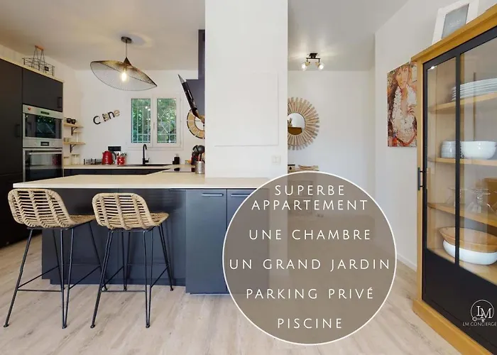 T2 : Jardin, Piscine, Parking à Appartamento *